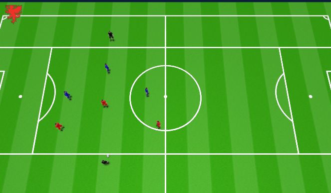 Football/Soccer Session Plan Drill (Colour): Drill 1