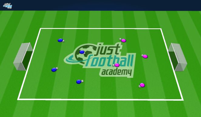 Football/Soccer Session Plan Drill (Colour): Conditioned Game: Drop & Go