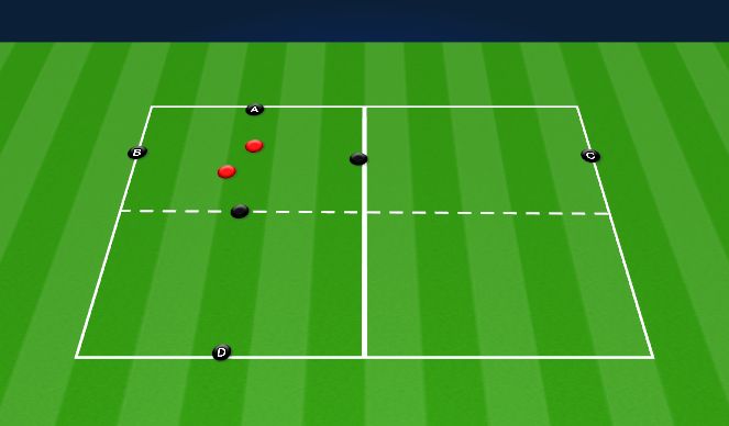 Football/Soccer Session Plan Drill (Colour): 6v2 - Switching play possession drill