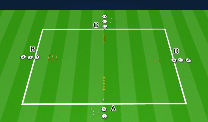 Football/Soccer Session Plan Drill (Colour): 1ª Parte do Treino