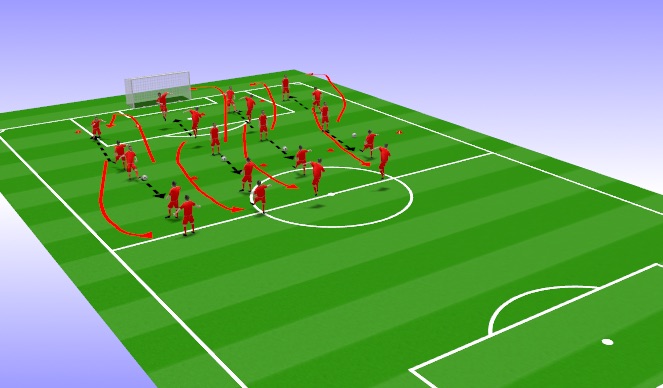 Football/Soccer Session Plan Drill (Colour): Technical Passing