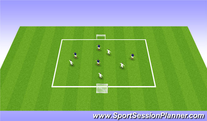 Football/Soccer Session Plan Drill (Colour): 4v4s
