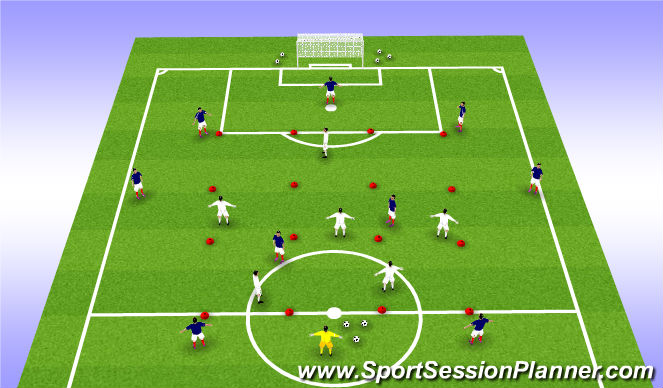 Football/Soccer Session Plan Drill (Colour): Phase 2