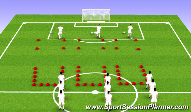 Football/Soccer Session Plan Drill (Colour): Neural Prep