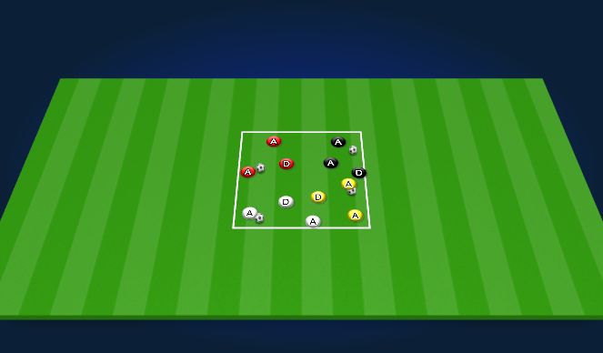Football/Soccer Session Plan Drill (Colour): Maintaining Possession in Pairs 