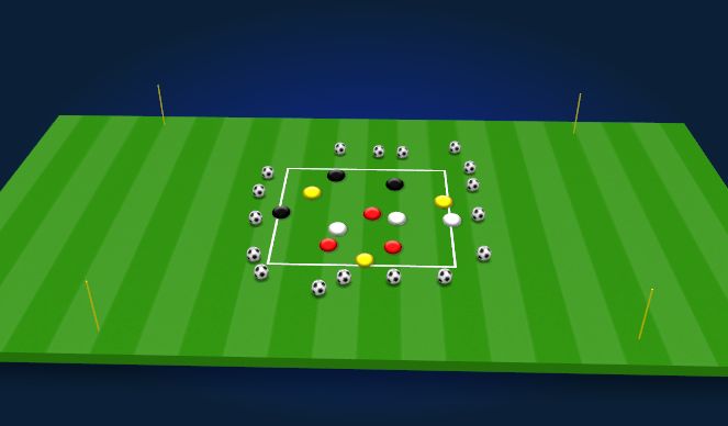 Football/Soccer Session Plan Drill (Colour): Motor Skills Development