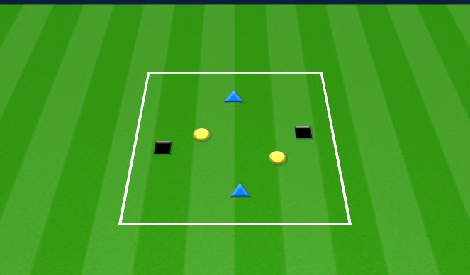 Football/Soccer Session Plan Drill (Colour): 2v2+2 Rondo