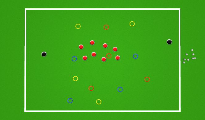 Football/Soccer Session Plan Drill (Colour): Hoop Game
