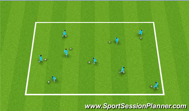 Football/Soccer Session Plan Drill (Colour): Ball Manipulation