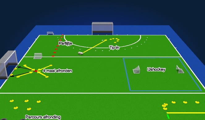 Hockey Session Plan Drill (Colour): Kwarten A & B