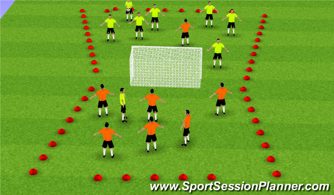 Football/Soccer Session Plan Drill (Colour): Tecnical