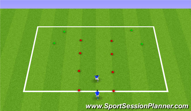 Football/Soccer Session Plan Drill (Colour): Defensive Warm-up