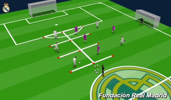 Football/Soccer Session Plan Drill (Colour): TASK 3: BREAKING LINES