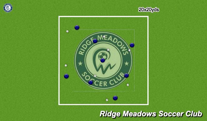 Football/Soccer Session Plan Drill (Colour): Ball Mastery