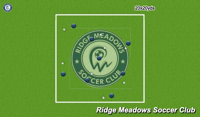 Football/Soccer Session Plan Drill (Colour): Ball Mastery