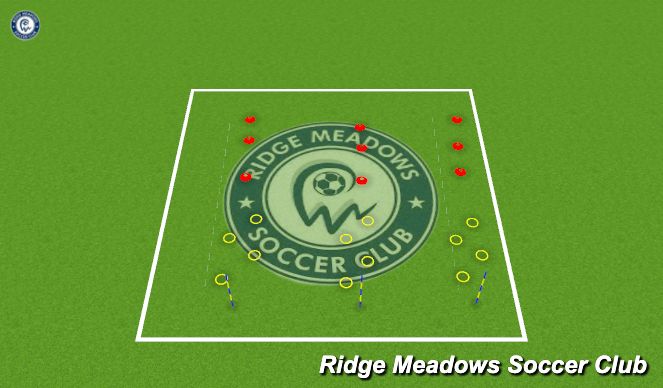 Football/Soccer Session Plan Drill (Colour): Relay Race
