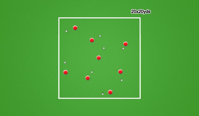 Football/Soccer Session Plan Drill (Colour): Ball Mastery