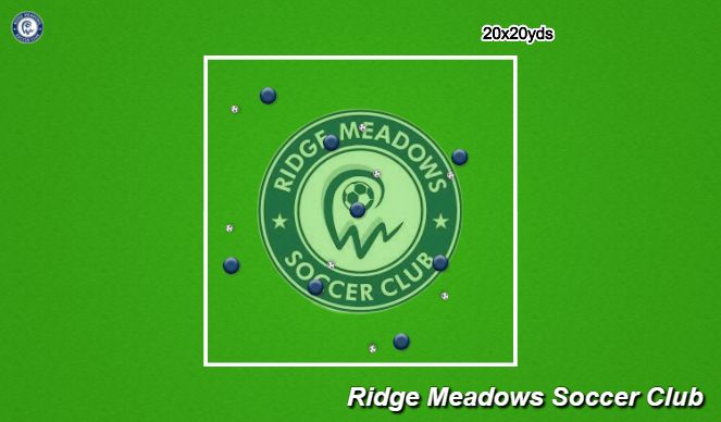 Football/Soccer Session Plan Drill (Colour): Ball Mastery