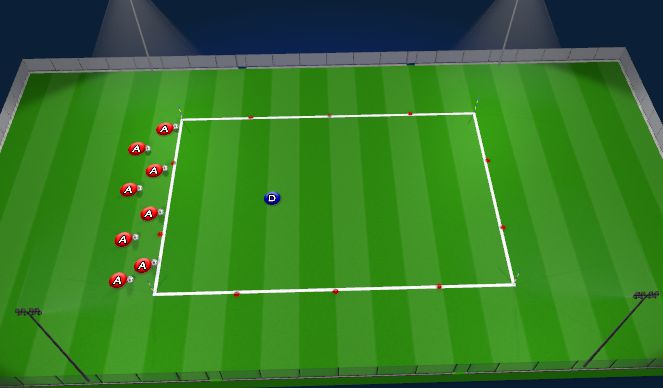 Football/Soccer Session Plan Drill (Colour): Ball Rush (A)