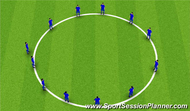 Football/Soccer Session Plan Drill (Colour): Estiramiento