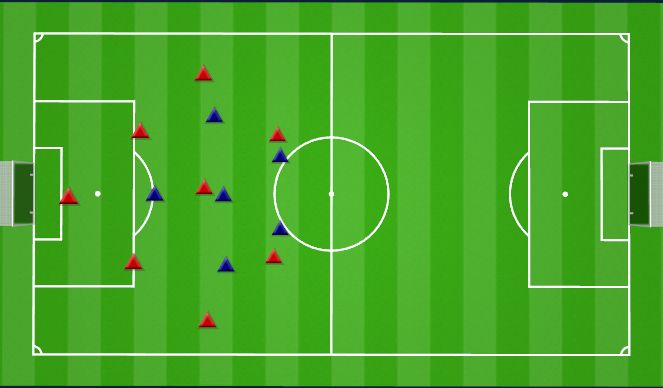 Football/Soccer Session Plan Drill (Colour): 7v6 Build Up