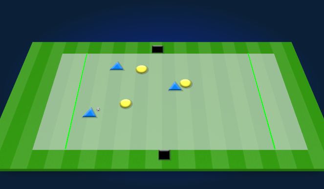 Football/Soccer Session Plan Drill (Colour): 3v3+2