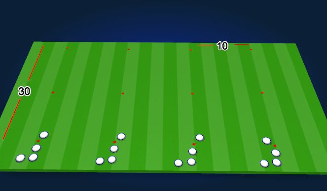 Football/Soccer Session Plan Drill (Colour): Dynamic warm up (no ball)