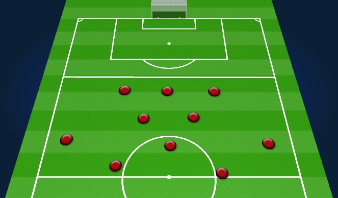 Football/Soccer Session Plan Drill (Colour): 4-1-2-3 