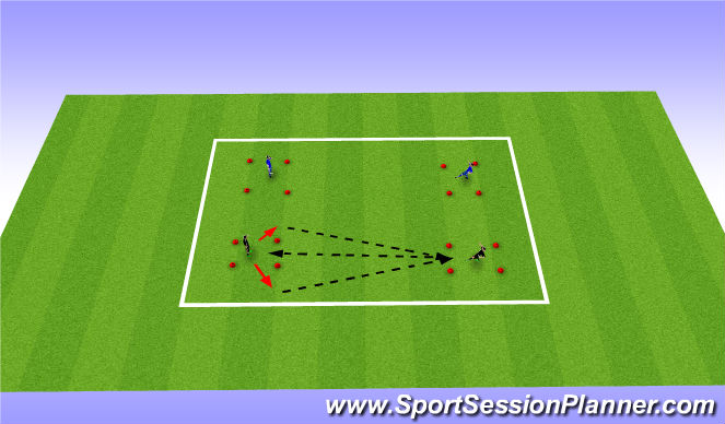 Football/Soccer Session Plan Drill (Colour): Passing Squares