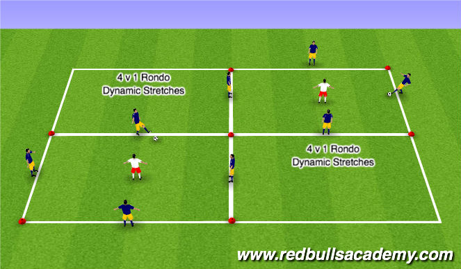 Football/Soccer Session Plan Drill (Colour): Warm-Up