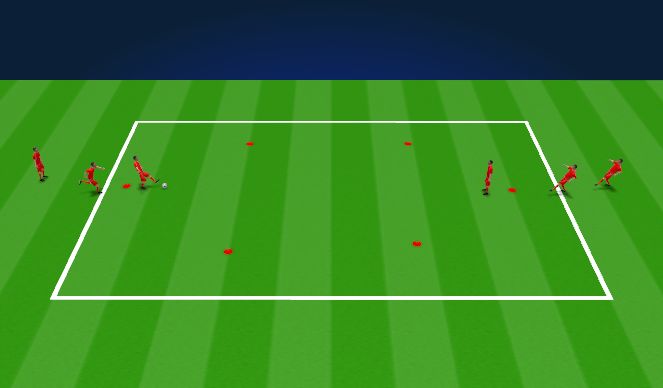 Football/Soccer Session Plan Drill (Colour): Passing Drill animation