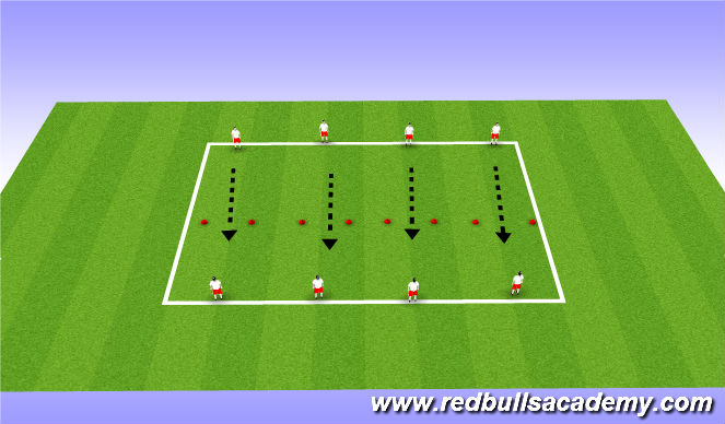 Football/Soccer Session Plan Drill (Colour): Practice 1