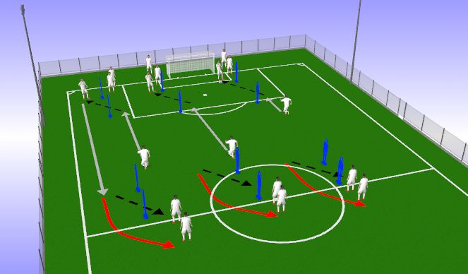 Football/Soccer Session Plan Drill (Colour): Warm Up Relay Game