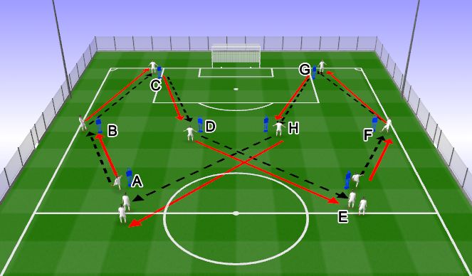 Football/Soccer Session Plan Drill (Colour): Infinity Passing