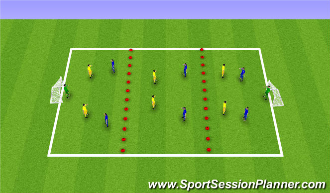 Football/Soccer Session Plan Drill (Colour): SSG