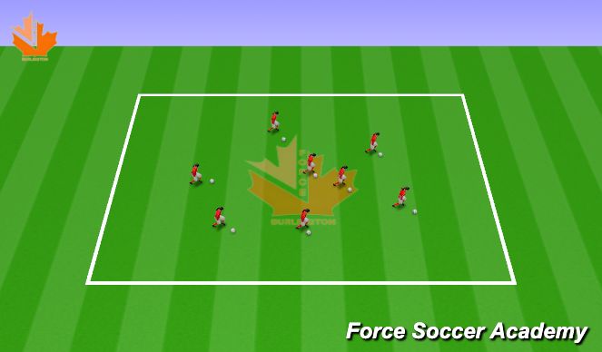Football/Soccer Session Plan Drill (Colour): Warm Up/Moves of Week skill