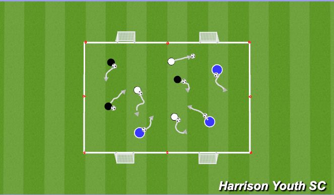 Football/Soccer Session Plan Drill (Colour): Foundation Warm-up