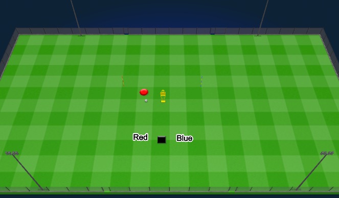 Football/Soccer Session Plan Drill (Colour): Passing & Receiving on a back foot