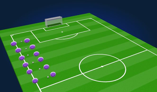 Football/Soccer Session Plan Drill (Colour): Technical Ballwork