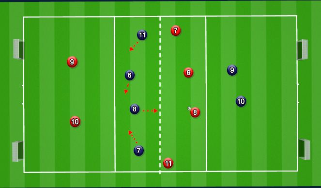 Football/Soccer Session Plan Drill (Colour): 6v6 Possession Game