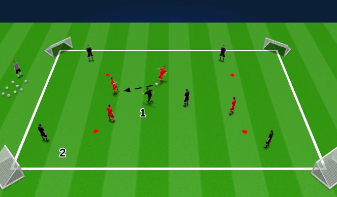 Football/Soccer Session Plan Drill (Colour): SSG - Break Out Rondo
