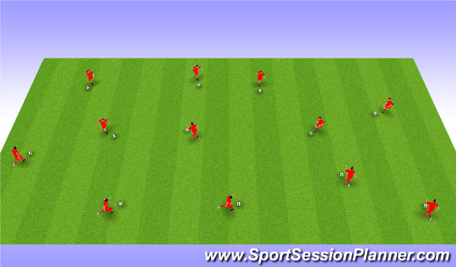 Football/Soccer Session Plan Drill (Colour): Warm up