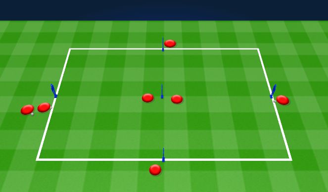 Football/Soccer Session Plan Drill (Colour): 7 Man Passing Drill. ﻿Ćwiczenie z podaniem dla 7.
