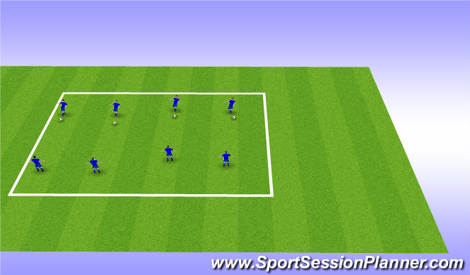 Football/Soccer Session Plan Drill (Colour): Technical Warm Up
