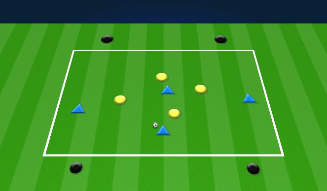 Football/Soccer Session Plan Drill (Colour): Reduced Game: 4v4+4