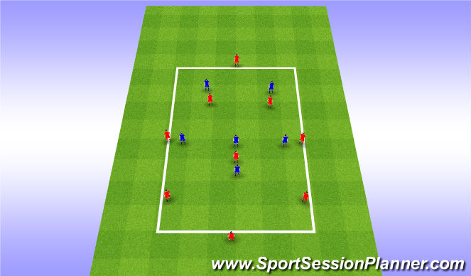 Football/Soccer Session Plan Drill (Colour): Opposed