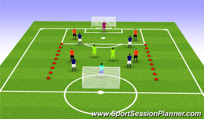 Football/Soccer Session Plan Drill (Colour): Phase 3