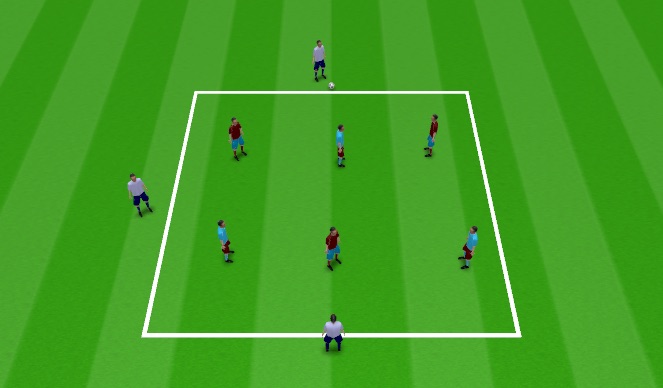 Football/Soccer Session Plan Drill (Colour): 3 v 3 + 3 Possession