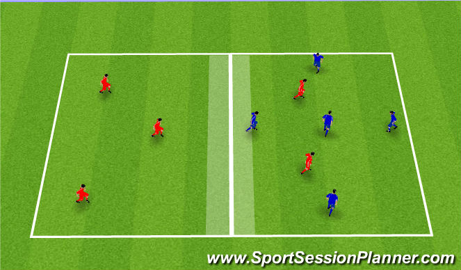 Football/Soccer Session Plan Drill (Colour): Possession 5vs5