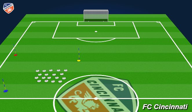Football/Soccer Session Plan Drill (Colour): Landmine Dribbling